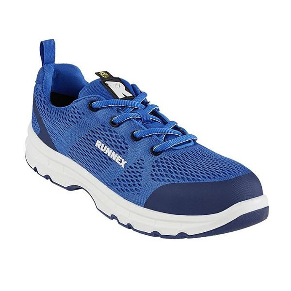 RUNNEX S1 ESD-Sicherheitshalbschuhe FlexStar, blau/weiß, Größe: 45, VE: 1 Paar, 5104-45