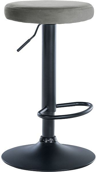 CLP Barhocker Ponte Samt schwarz, grau, 322039, 4251756489168