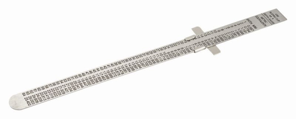 Bahco Flexibles Lineal aus rostfreiem Stahl, 160 mm, mm+Zoll, 1179-FLX