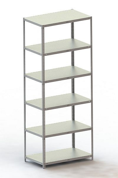 Meta Schraubregal FIX 100 GR 2500x1000x600 mm, verzinkt, Bodenanzahl: 6, 2002360