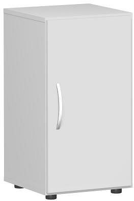 geramöbel Flügeltürenschrank mit Standfüßen, Griff links oder rechts, inkl. Türdämpfer, 400x420x752, Lichtgrau/Lichtgrau, S-342100-LL