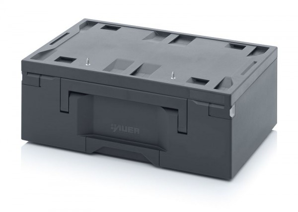 Auer Toolboxen Pro, 60 x 40 x 23 cm, Box dunkelgrau, Deckel dunkelgrau, TB S 6422 F1