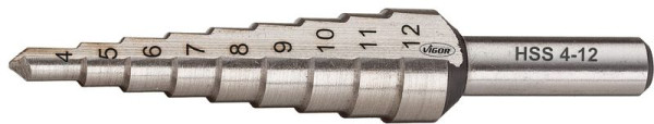 VIGOR HSS-Stufenbohrer, 4 - 12 mm, V2394