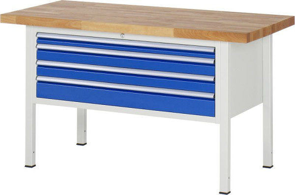 RAU Werkbank Serie 8000 - Modell 8332, B1500 x T700 x H840 mm, 13-8332A2-157B4S.11