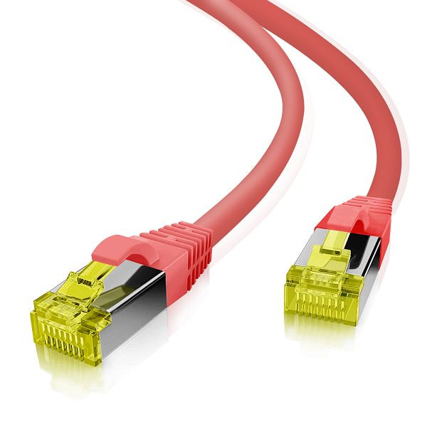 Helos ultra flex Patchkabel S/FTP Cat 6a TPE rot 0,5m, 263765