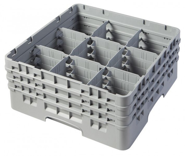Cambro Spülkorb mit 9 Fächer Camrack® 17,4 cm Soft Grau, 9S638151
