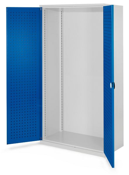 Kappes Schwerlastschrank Leergehäuse/Mod 40, 1950 x 1000 x 600 mm, RAL 7035/5010, Türinnenseite: RasterPlan Lochplatte, 1462.00.3016