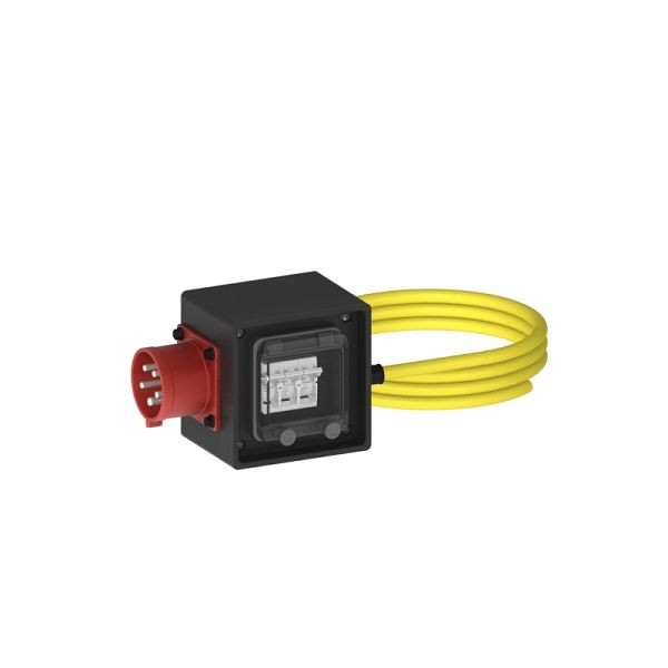 ELSPRO Vollgummi-Sicherheitsverteiler ESSEN, Ausgang: 2 m Leitung CEE 400 V, Stecker: CEE 400 V 32 A, Neokit, 1023104