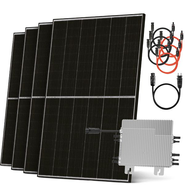 Solarway Balkonkraftwerk 1760W, Deye 1600W, Bifazial inkl. App & WiFi, mit Ziegeldachhalterung, SHY-4-430-D16-ZD