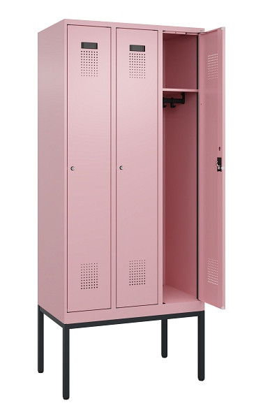C+P Spind Evolo PLUS, Gestell, 3 Abteile, 2120x900x500mm, 3015/3015, Verschluss Zylinderschloss, Ablageböden 3, 0490307-30 S10051
