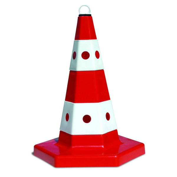 Stein HGS Leitkegel aus PP, sechseckig, 500 mm / 1kg / Gewichtsklasse 1, einteilig, 12412