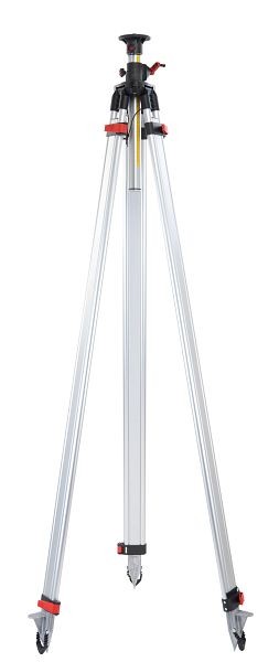 NESTLE Kurbelstativ Aluminium Mittelschwer, selbsthemmend, 200-394cm, Aluminiumkopf, Libelle und Gummifußkappe, 13402000