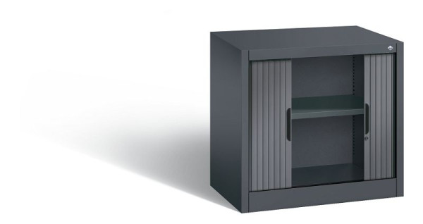 C+P Rollladenschrank Omnispace, H720xB800xT420mm, Farbe: Schwarzgrau, Griffmulde, 1 OH, 3251-00 S10029