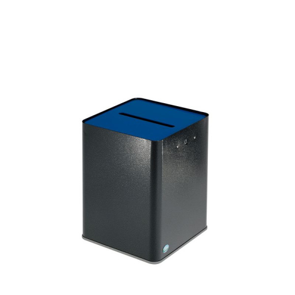 STEIN HGS Papiersammler P40-DSGVO, Antiksilber, Enzianblau (RAL 5010), 82049.0002