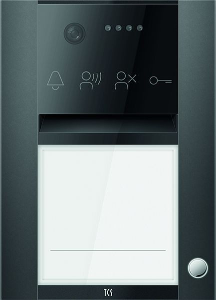 TCS Türkontrollsystem PES PRO Video Außenstation 1T 1 Spalte AP RAL7016 anthrazitgrau, AVA610101-0017