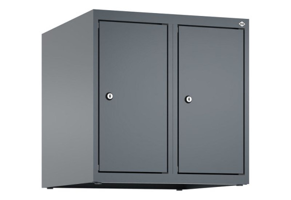C+P Schrankaufsatz Classic PLUS, Aufsatzschrank, 7016/7016, Zylinderschlösser, 500x500x500mm, 2 Abteile, 080090-29 S10027