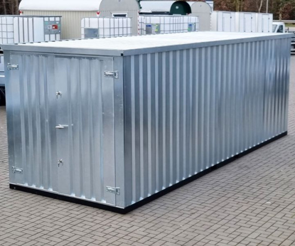 LagerContainerXXL 6 Meter Lagercontainer mit Doppeltür, Silber-Grau, A8098