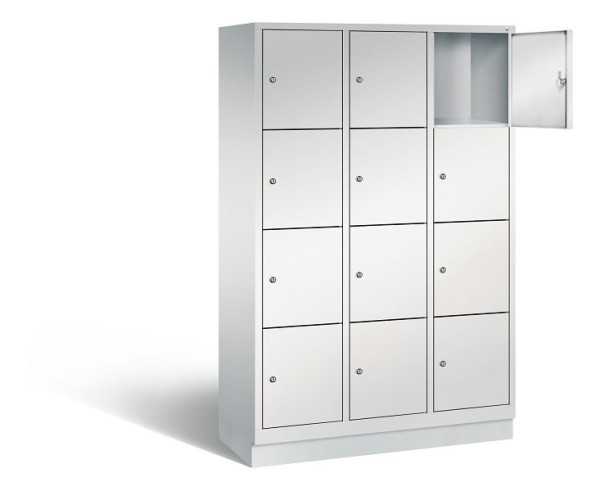 C+P Schließfachschrank Evolo, H1800xB1200xT500mm, Farbe: Lichtgrau, 48020-324 S10005