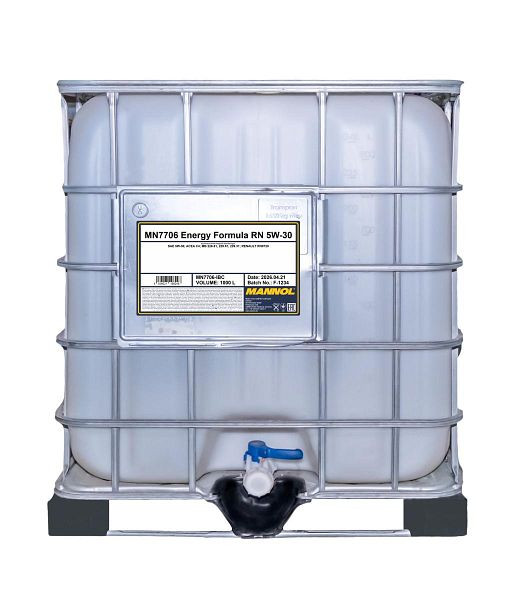 MANNOL Premium-Motorenöl 7706 Energy Formula RN 5W-30, VE: 1000 l, MN7706-IBC
