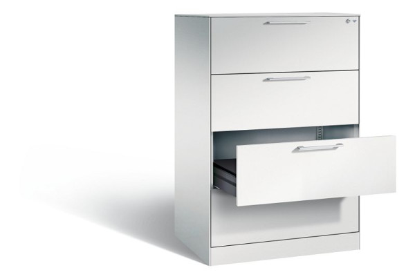 C+P Karteischrank Asisto, H1310xB800xT600mm, Farbe: Lichtgrau, Bügelgriff, 146223-422 S10004