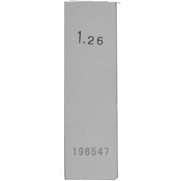 STEINLE Einzel Parallel Endmaß Stahl 1,26 mm, DIN EN ISO 3650 mit Toleranzklasse: 1, 42020038