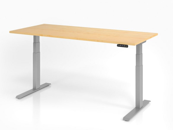 Hammerbacher Schreibtisch XDKB19, 180 x 80 cm, Platte: Ahorn, 25 mm dick, ABS-Dickkante, Rechteckform, VXDKB19/3/S