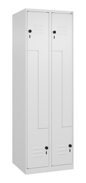 C+P Z-Spind Classic PLUS, 4 Abteile, 1850x600x500mm, 9016/9016, Drehriegel, 080003-204 S10022