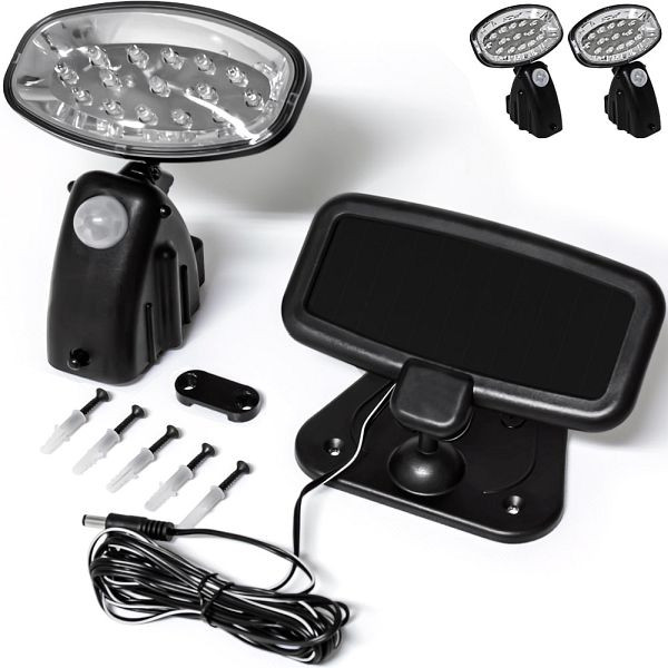 monzana LED Solar-Wandlampe 2er-Set Bewegungsmelder, 991881