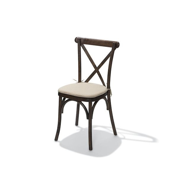 Feros Sitzkissen Gepolstertes ecru für Crossback Barstuhl, 46x45x2cm (BxTxH), 50100CSHN