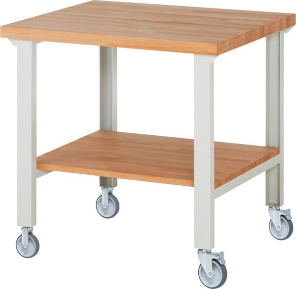 RAU Fahrbare Werkbank 7000-7, 1000x900x1000mm, je 2 Bockrollen und Lenkrollen, 05-7000-7-109B4S22.12
