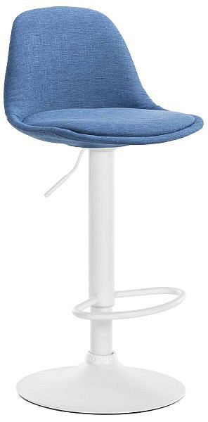 CLP Barhocker Kiel Stoff weiß, blau, 324868, 4255716333201