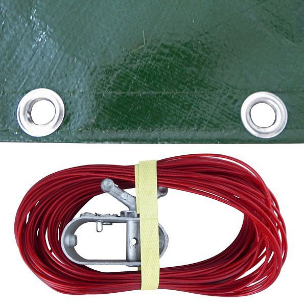 OKU Winterabdeckplane 180 g/m², Achtformbecken Oval 5,25 m x 3,20 m Abdeckungsmaß Oval 6,25 m x 4,20 m, WT30012
