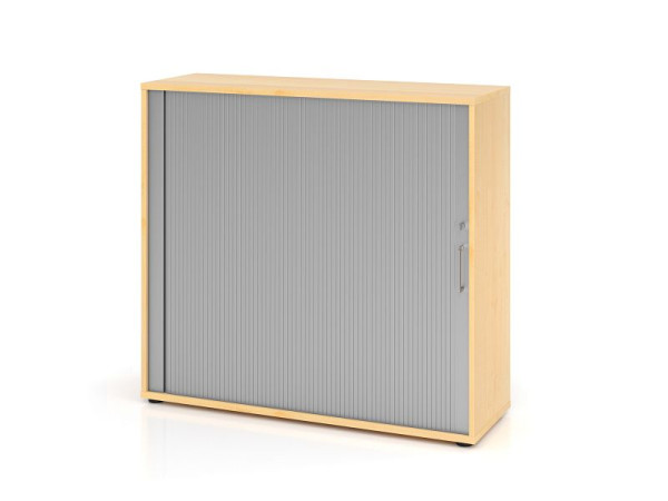 Hammerbacher Rollladenschrank 1733S BS, 3 OH, Korpus: Ahorn / Rollladen: Silber, 120 x 40 x 110 cm (BxTxH), V1733S/3/S/BS