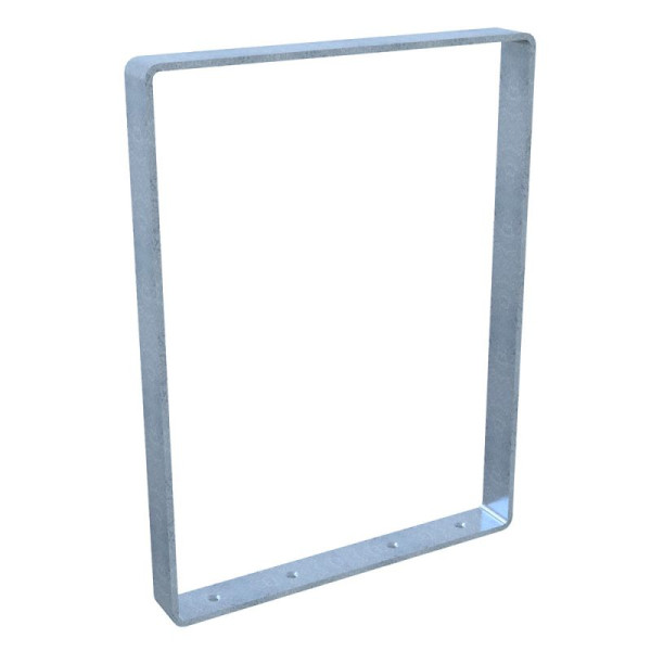 STEIN HGS Flachstahlbügel 70x10mm, zum Aufdübeln, Breite 600 mm, silber, ohne Querholm, 80511.0001