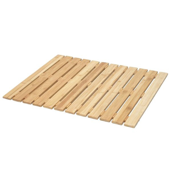 Mendler Badematte HWC-E73, Duschmatte Badvorleger Badteppich, Bambus rutschfest, 60x50cm, 68681
