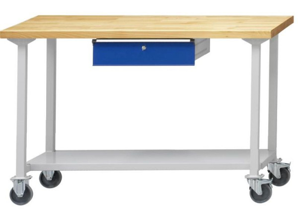 ANKE Werkbänke Arbeitstisch, Modell 163, 1500 x 800 x 890 mm, RAL 7035/5010, UBP 40 mm, 401.857