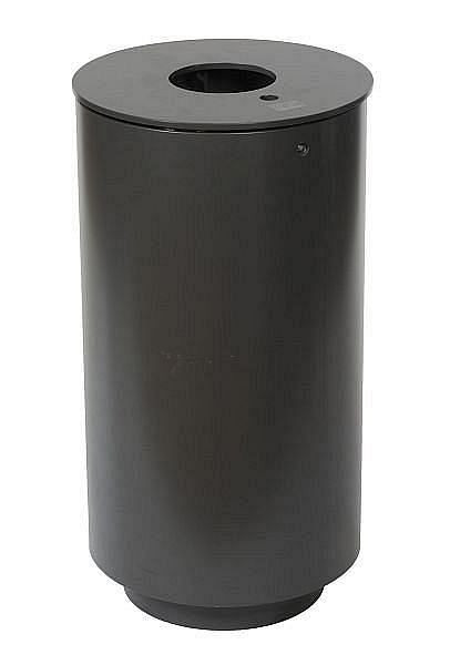 Renner Schwerer Stand-Abfallbehälter ca. 45 Liter, inkl. Ascher, Wandstärke t= 5 mm, vandalismushemmend, kobaltblau, 7097-10PB 5013