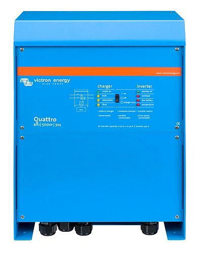 Victron Energy Wechselrichter / Ladegerät Quattro II 48/5000/70-50/50, 1-67-014215, QUA482504010