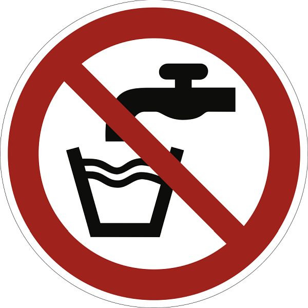 Moedel Kein Trinkwasser ISO 7010, Aluminium, Ø 100 mm, 58504, 4060081018192