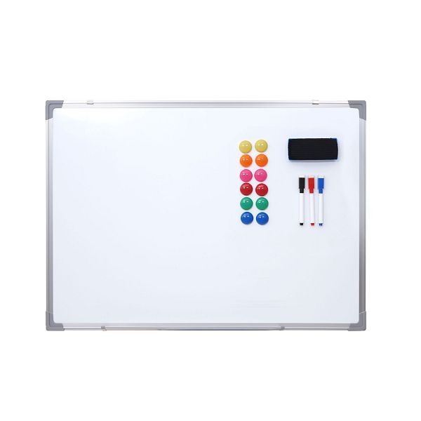 Mendler Whiteboard HWC-C84, Magnettafel Memoboard Pinnwand, inkl. Zubehör, 60x45cm, 61832