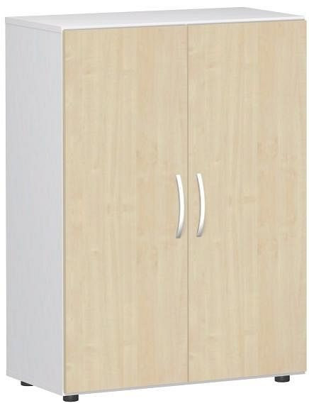 geramöbel Flügeltürenschrank mit Standfüßen, inkl. Türdämpfer, nicht abschließbar, 800x420x1104, Ahorn/Weiß, S-383102-AW