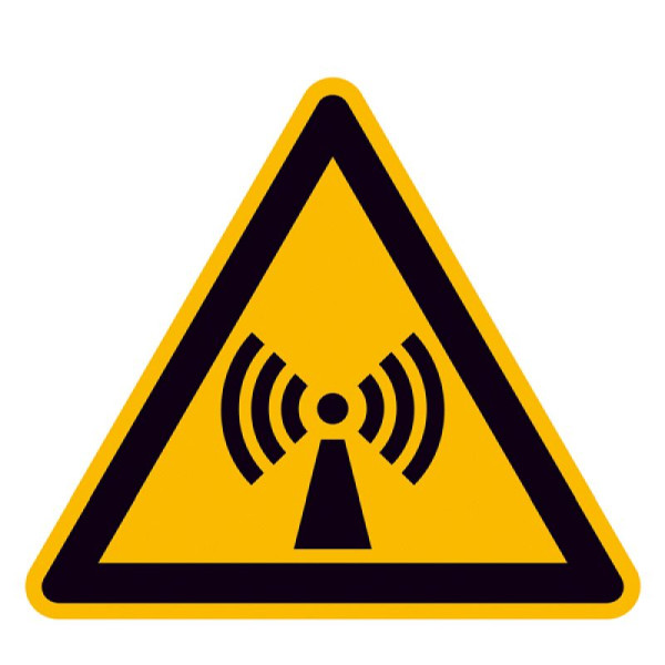 Stein HGS Elektrokennzeichnung/Warnschild, Warnung vor nicht ionisierender Strahlung, 100 mm / Folie, selbstklebend, 21.0284
