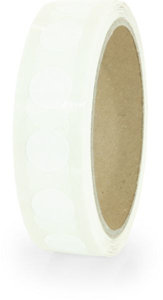 Moedel Markierungspunkte blanko, Polypropylenfolie, weiß, Ø 15 mm, VE: 500 Stück/Rolle, 55676
