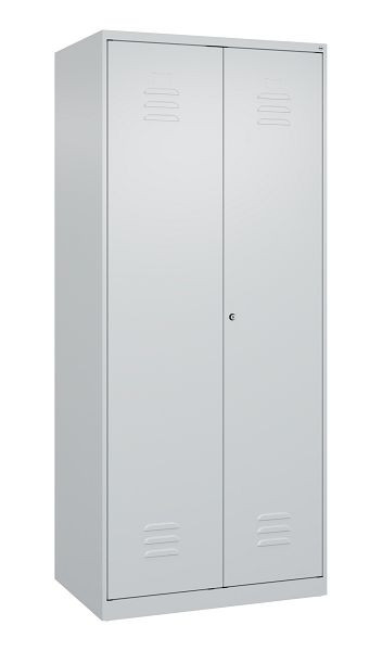 C+P Umkleidespind Classic PLUS, Doppel-Spind, 2 Abteile, 1850x800x500mm, 7035/7035, Zylinderschloss, 080002-22P S10013