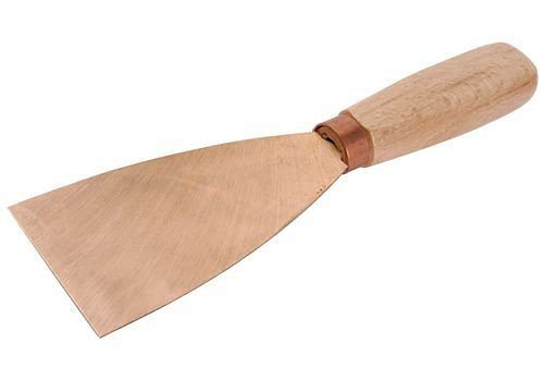DENIOS Spachtel 40 mm biegsam, Kupfer-Beryllium, funkenfrei, für Ex-Zonen, 250392