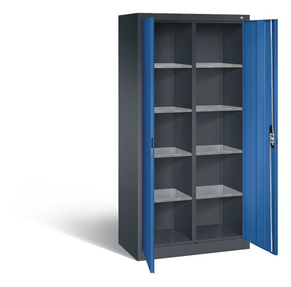 C+P Werkzeugschrank Acurado, H1950xB930xT500mm, Farbe: Schwarzgrau / Enzianblau, Muldengriff, 8921-311 S10296