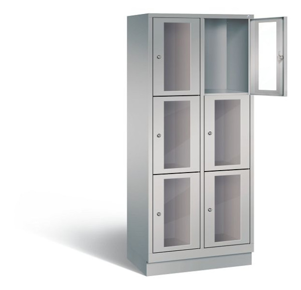 C+P Schließfachschrank Classic, H1800xB810xT500mm, Farbe: Weißaluminium, 8020A223 S10010