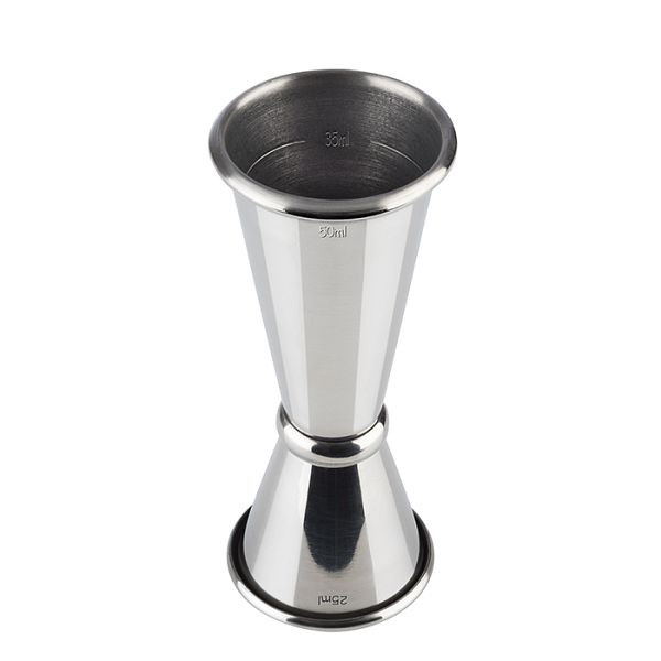 APS Barmaß, Ø 4 cm, Höhe: 11 cm, Edelstahl, Volumen: 2,5 / 5 cl, mit Füllstrich 3,5 cl / 1,5 cl, 93164