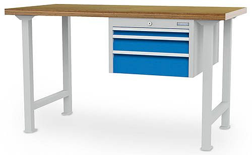 Bedrunka+Hirth Reihenwerkbank R 18-24, 1x 50VA, 1x100VA, 1x150 VA, Schubladen-Vollauszug 100%, 2000 x 750 x 859 mm, 03.20.535.2V
