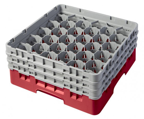 Cambro Spülkorb mit 30 Fächer Camrack® 17,4 cm Rot, 30S638163